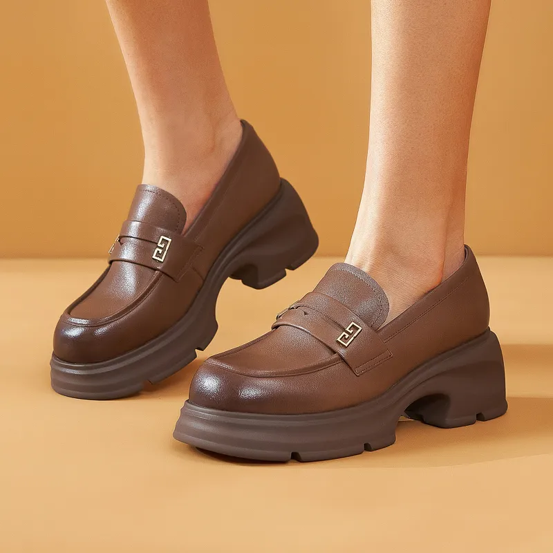 WALKER SHOP Loafers Women's Black/Brown-7