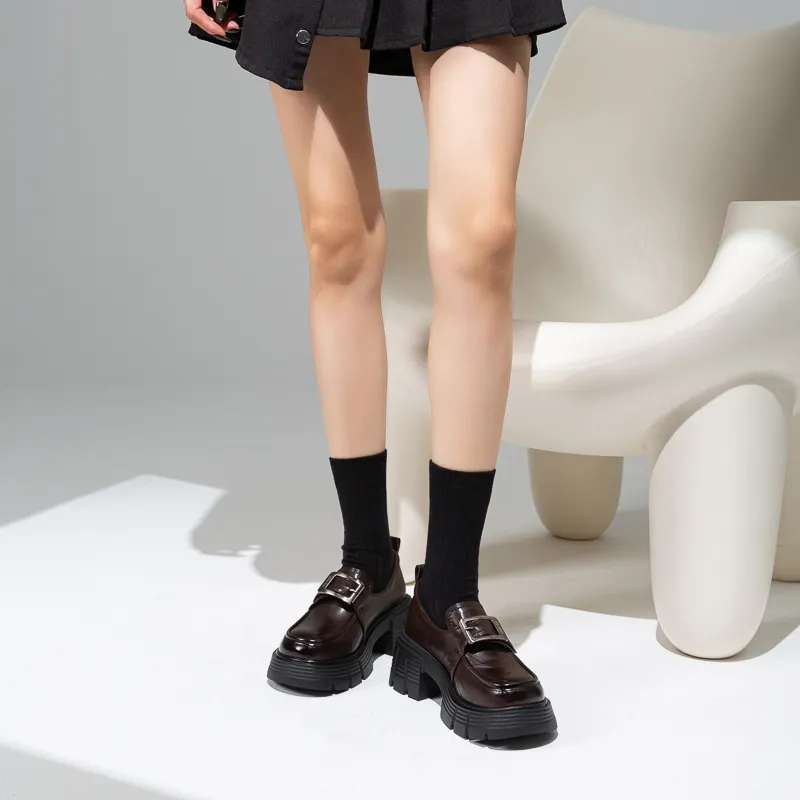 Walker Shop Chunky Heel High Heels Women's-3