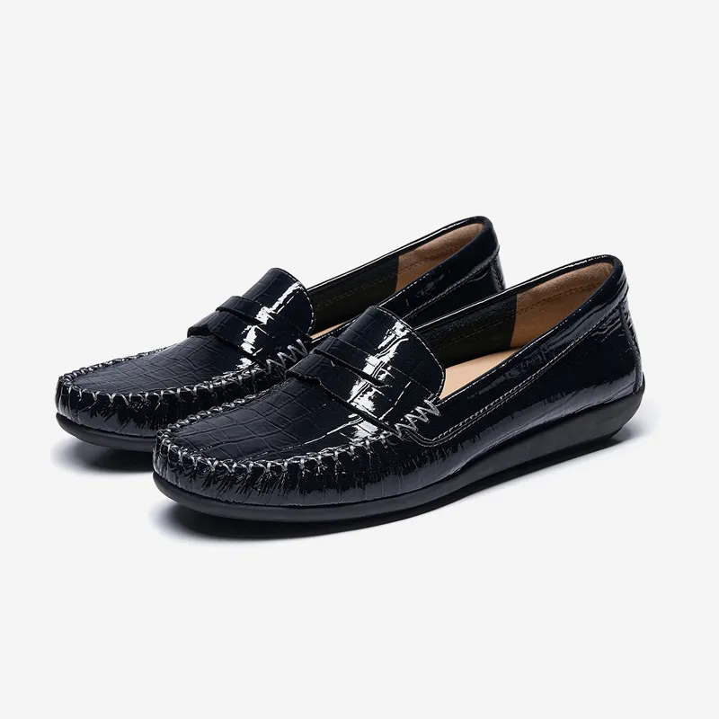WALKER SHOP Loafers Women's Black/Ecru/Red-2
