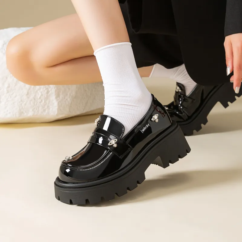Walker Shop Loafers Women's Black-4