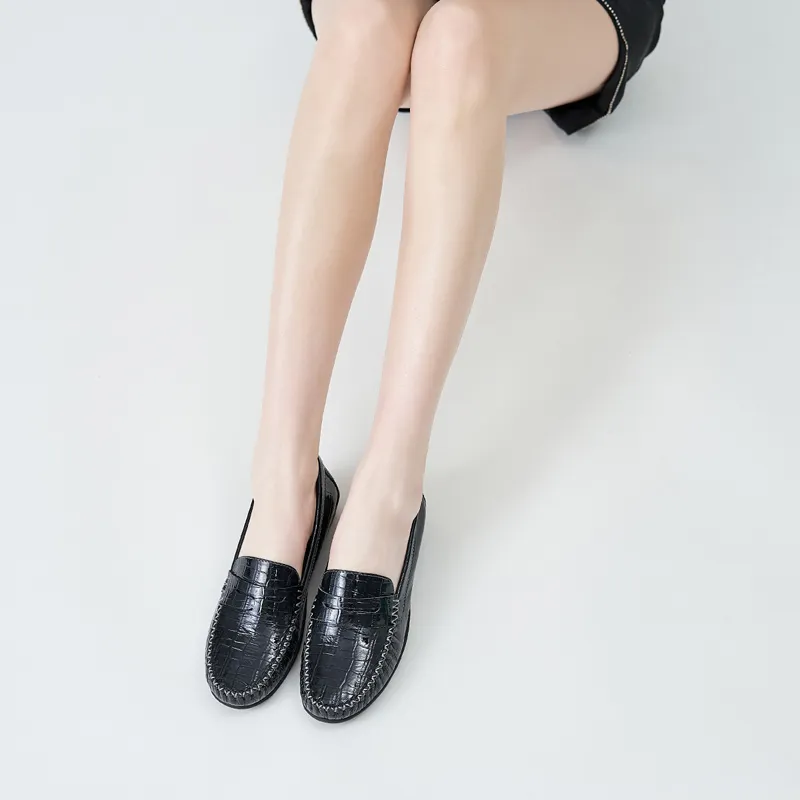 WALKER SHOP Loafers Women's Black/Ecru/Red-7