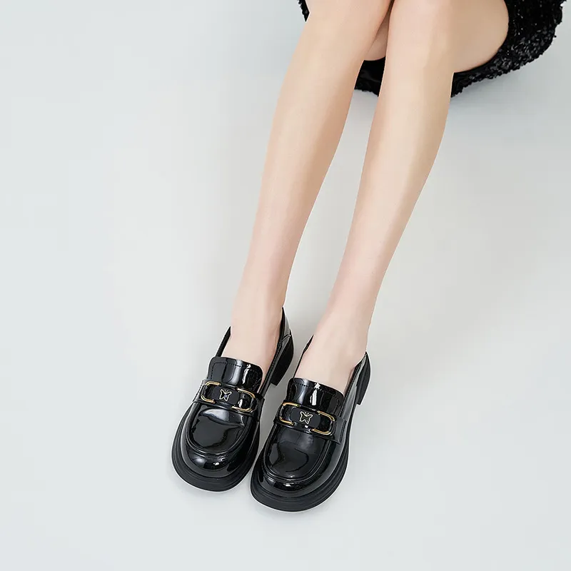 WALKER SHOP Loafers Women's Black/Beige-5