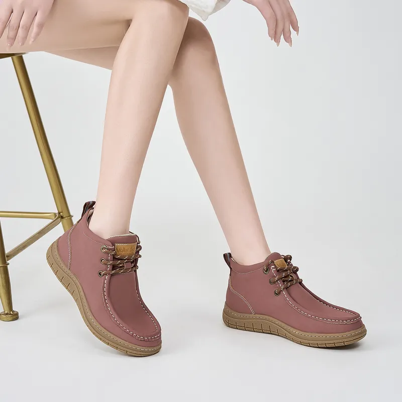 Walker Shop Anti Slip And Wear Resistant Lightweight Mid Top Casual Shoes Women's-4