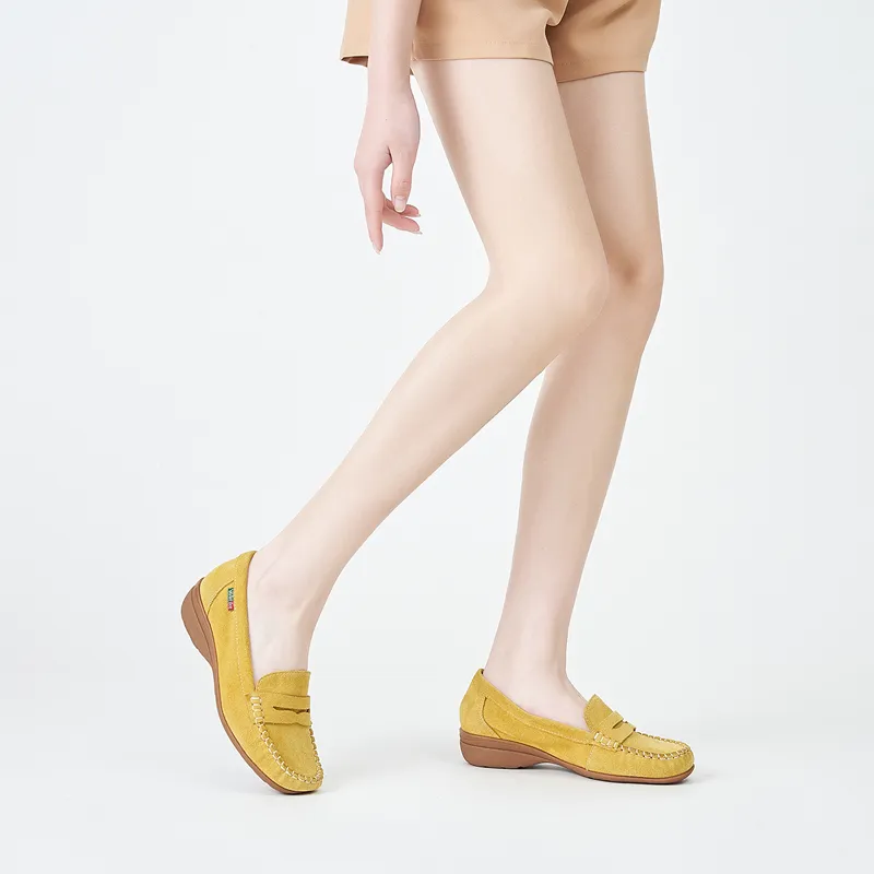 WALKER SHOP Loafers Women's Yellow/Light Coffee/Purple-7