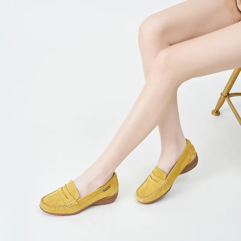 WALKER SHOP Loafers Women's Yellow/Light Coffee/Purple-5