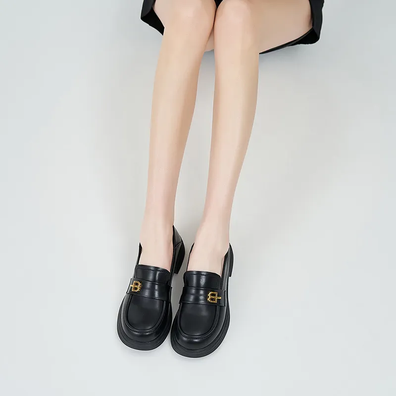Walker Shop Loafers 3.2cm Women's Black-3