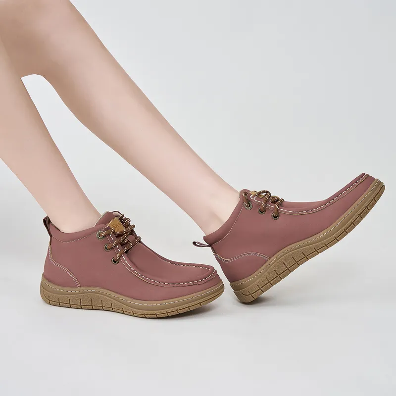Walker Shop Anti Slip And Wear Resistant Lightweight Mid Top Casual Shoes Women's-3