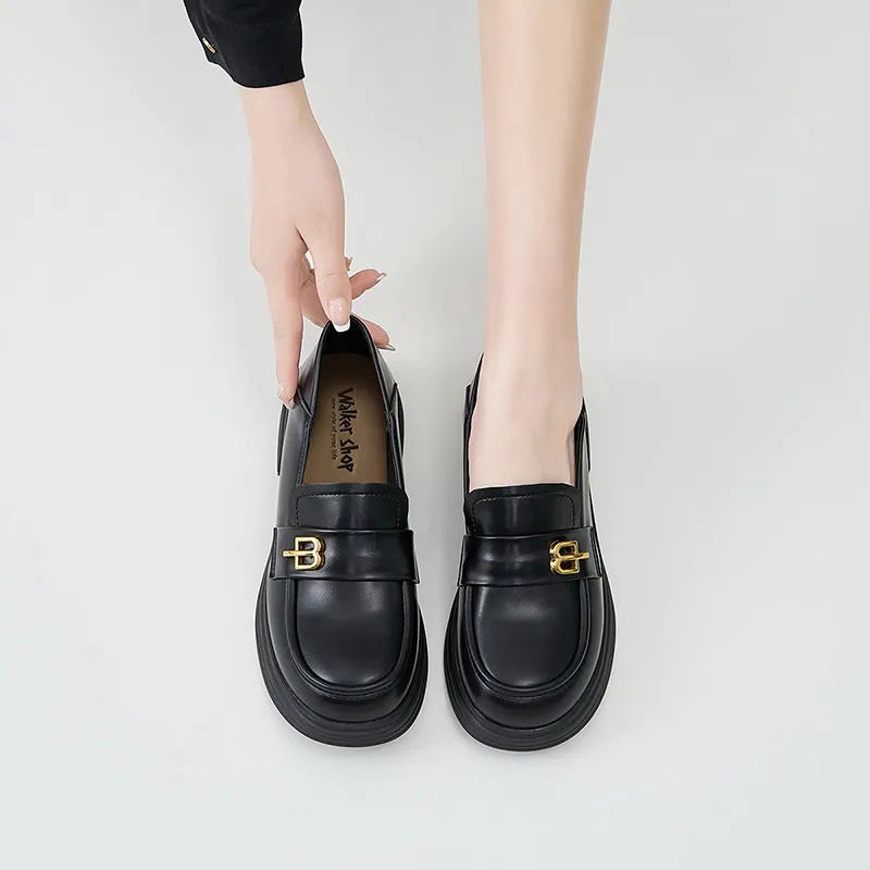 Walker Shop Loafers 3.2cm Women's Black-5