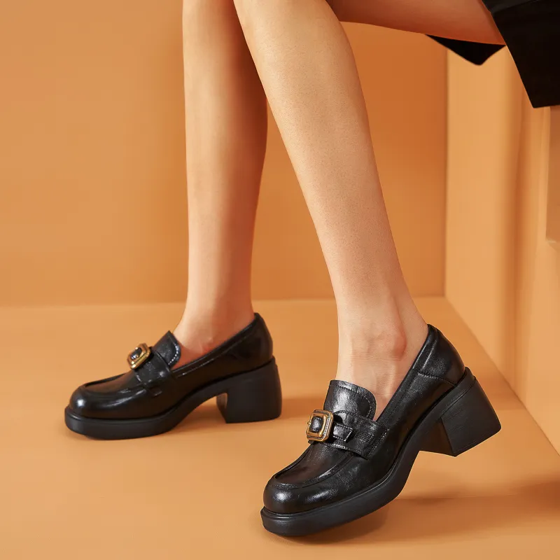 WALKER SHOP Loafers Women's Black/Burgundy-2