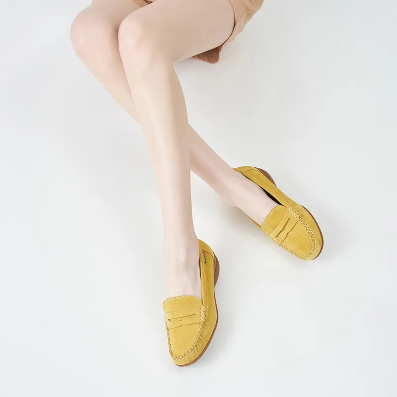 WALKER SHOP Loafers Women's Yellow/Light Coffee/Purple-4
