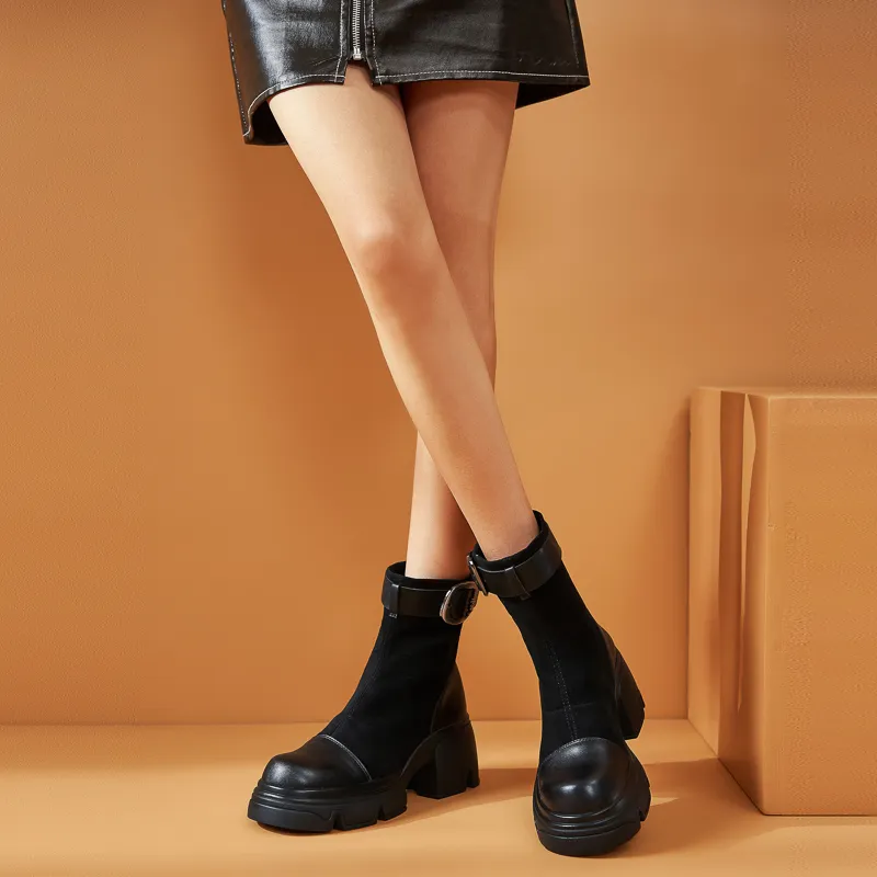 Walker Shop Ankle Boots Women's Black-1
