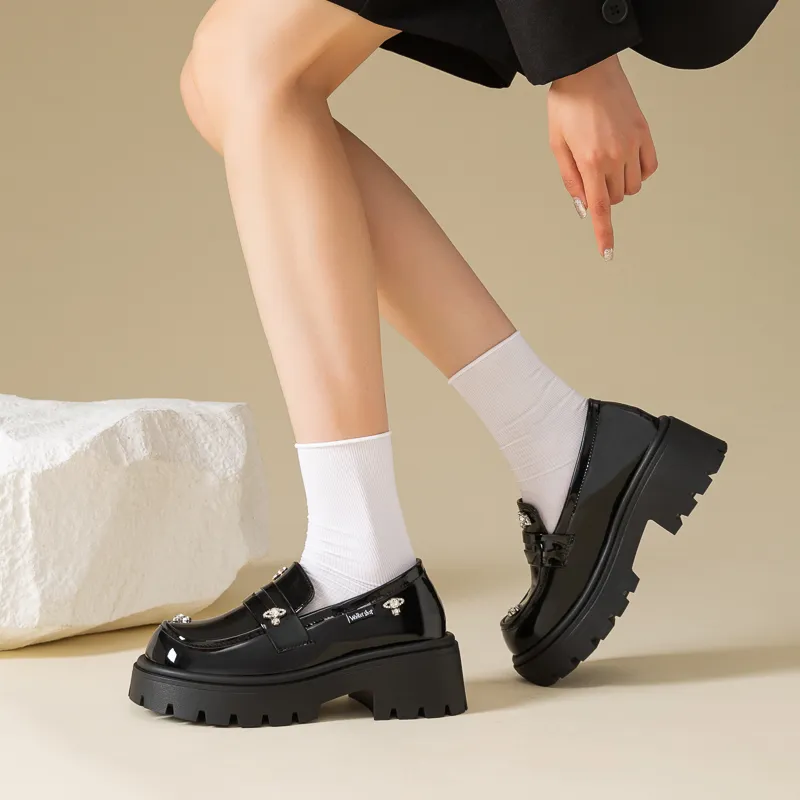 Walker Shop Loafers Women's Black-5
