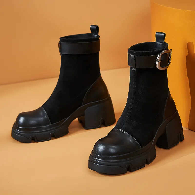 Walker Shop Ankle Boots Women's Black-6