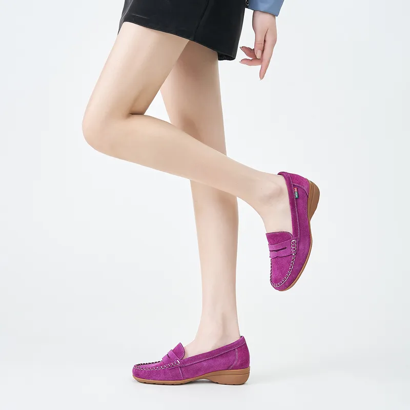 WALKER SHOP Loafers Women's Yellow/Light Coffee/Purple-20