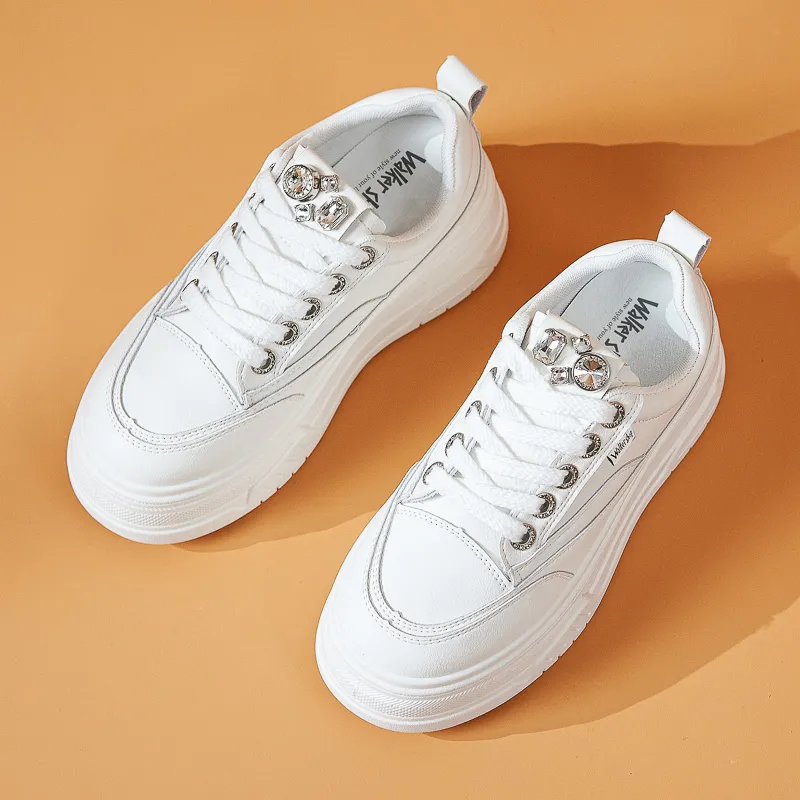 Walker Shop Height Increasing Wear Resistant Low Top Skateboard Shoes Women's-6