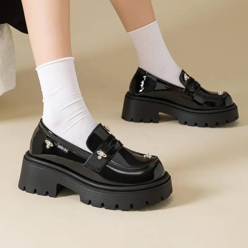Walker Shop Loafers Women's Black-7