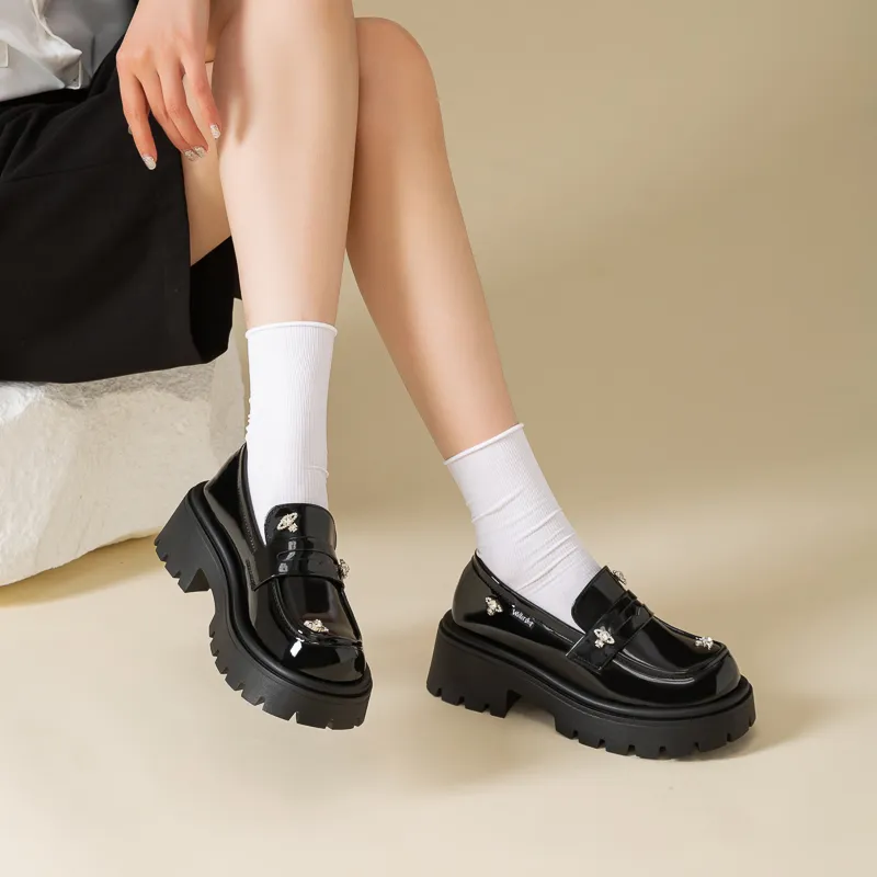 Walker Shop Loafers Women's Black-6