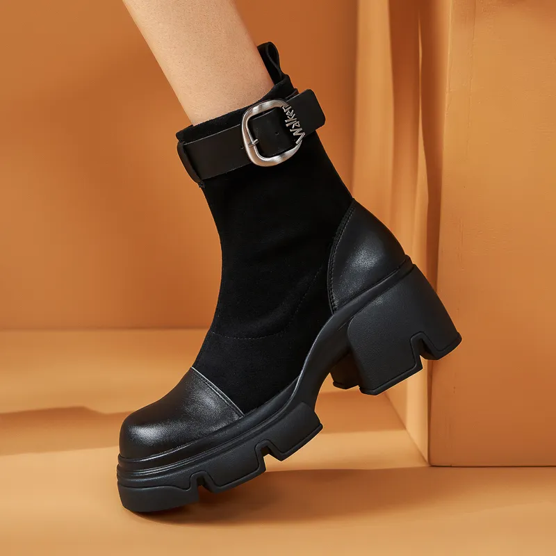 Walker Shop Ankle Boots Women's Black-4