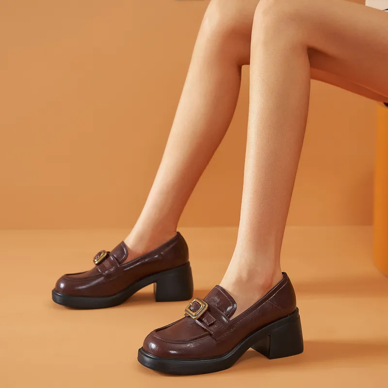 WALKER SHOP Loafers Women's Black/Burgundy-7