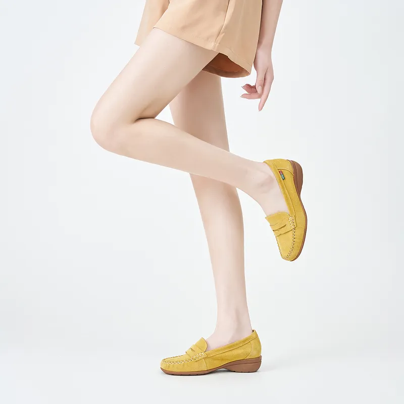 WALKER SHOP Loafers Women's Yellow/Light Coffee/Purple-6