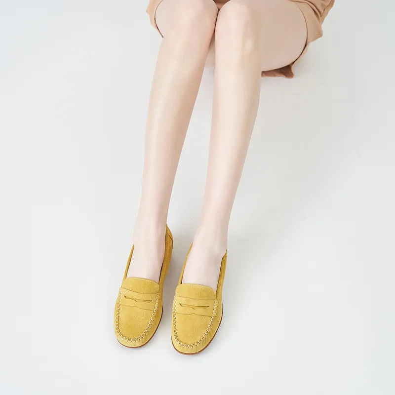 WALKER SHOP Loafers Women's Yellow/Light Coffee/Purple-3