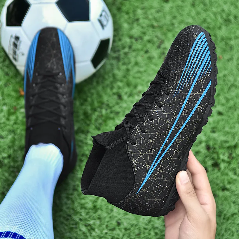 EXULL Q Durable Lightweight Cushioning High Top Kids' Soccer Shoes Kids'-13