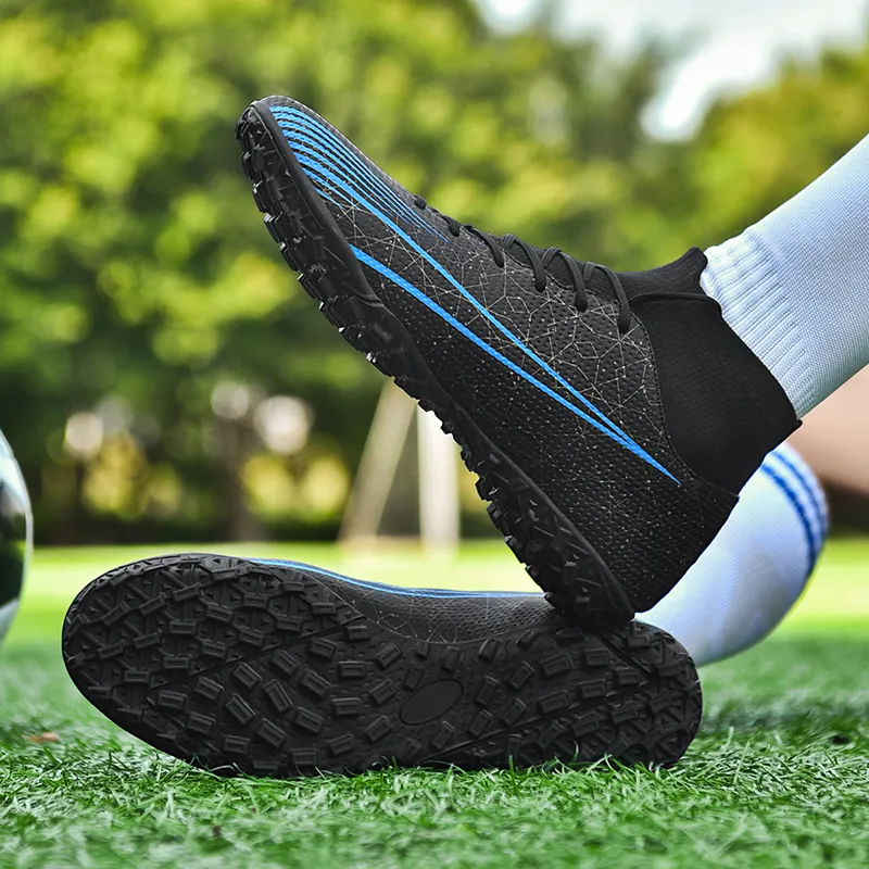 EXULL Q Durable Lightweight Cushioning High Top Kids' Soccer Shoes Kids'-14