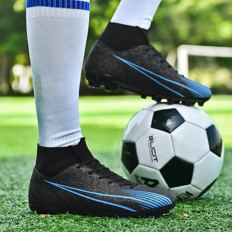 EXULL Q Durable Lightweight Cushioning High Top Kids' Soccer Shoes Kids'-5