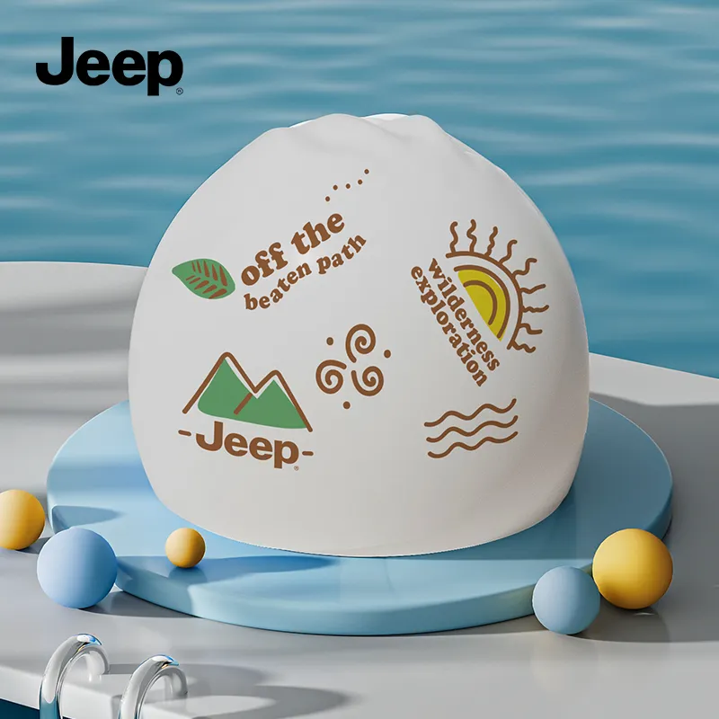 Jeep Swimming Caps Silicone Swim Kids' 22cm White-1