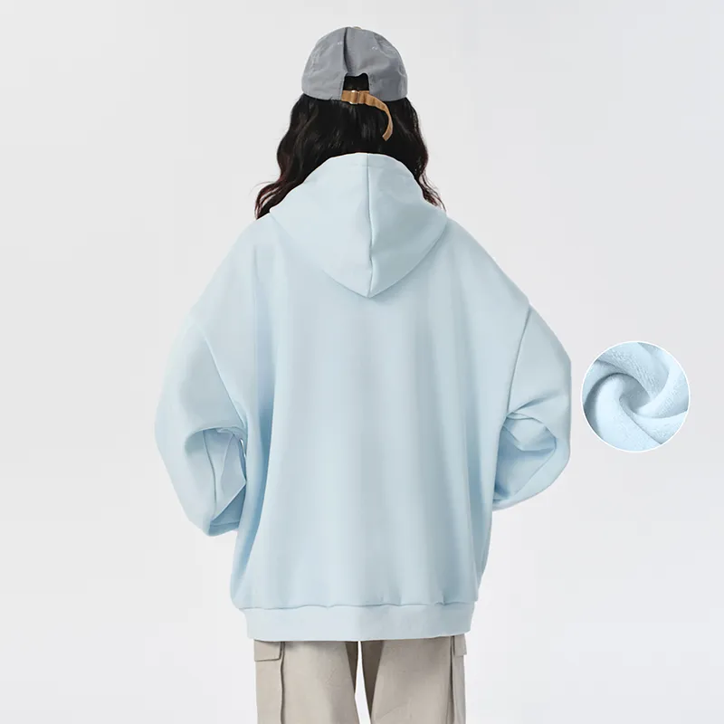 MIIOW Trend Party Series Sweatshirt Unisex Light Blue-13