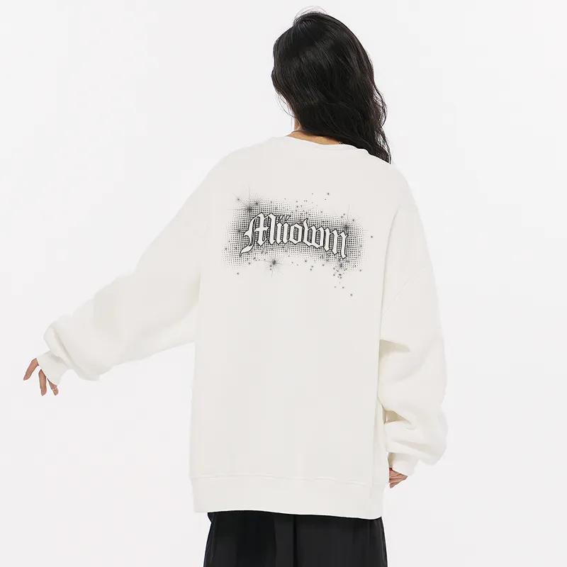 MIIOW Trend Party Series Sweatshirt Unisex Light Heather Gray-9