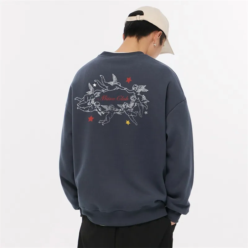 MIIOW Trend Party Series Sweatshirt Unisex White-33