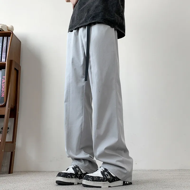 MIIOW Trend Party Series Casual Pants Unisex Light Gray-2