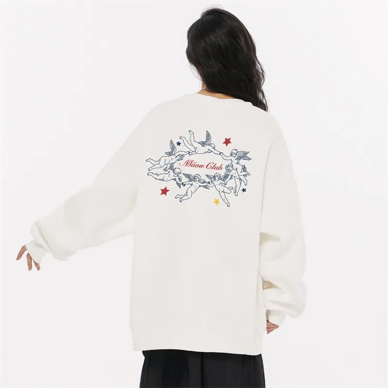 MIIOW Trend Party Series Sweatshirt Unisex White-20