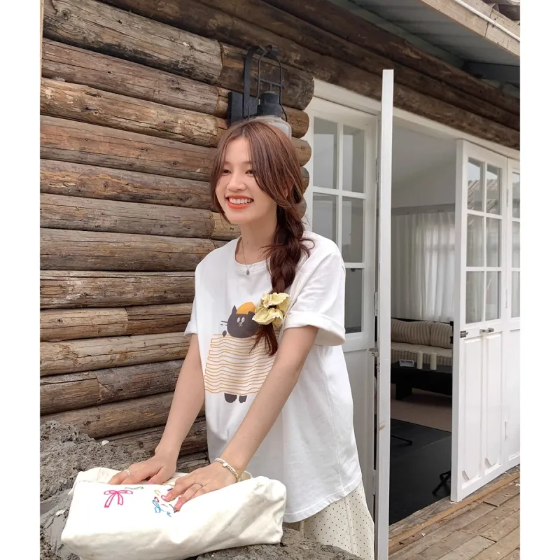 GOSO T Shirts Women's White-4