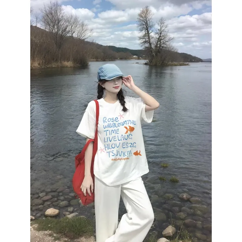 GOSO T Shirts Women's White-2