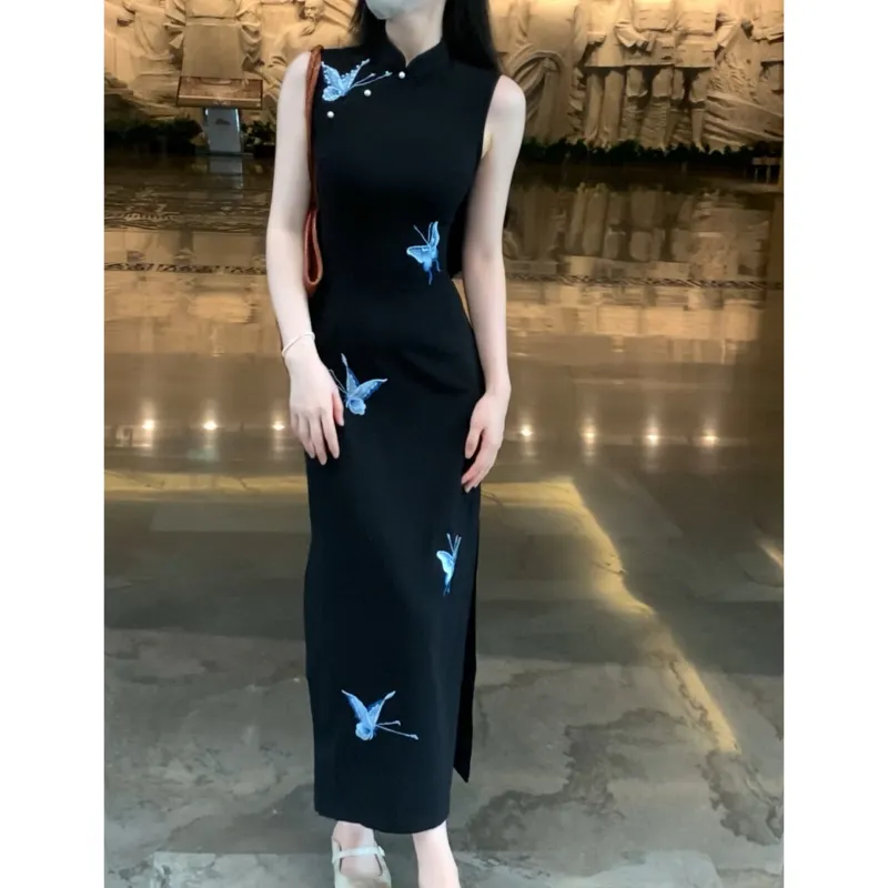 GOSO Sleeveless Dresses Women's Sleeveless Cheongsam-3