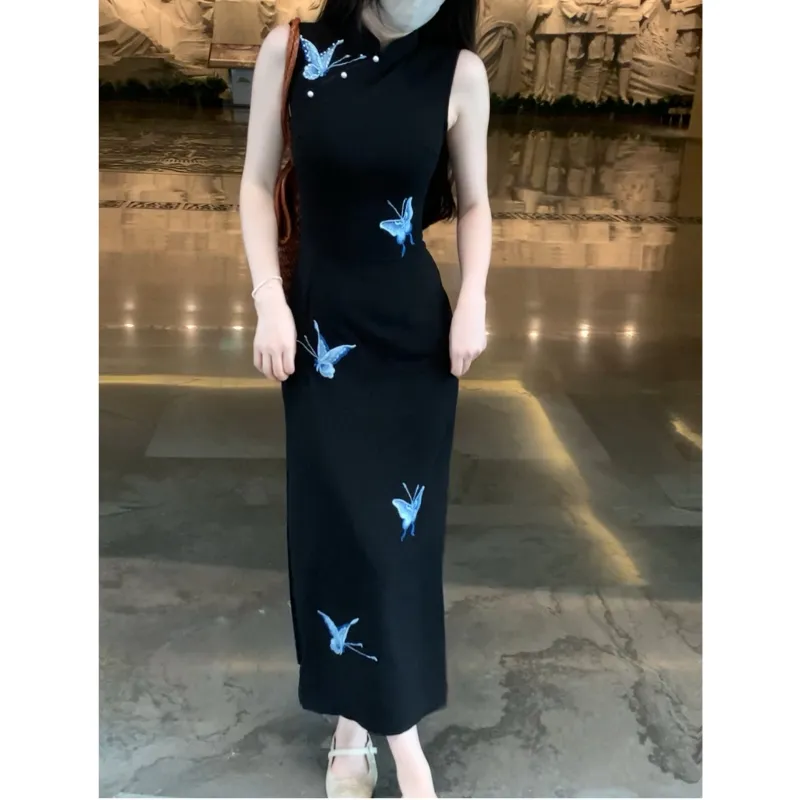 GOSO Sleeveless Dresses Women's Sleeveless Cheongsam-4