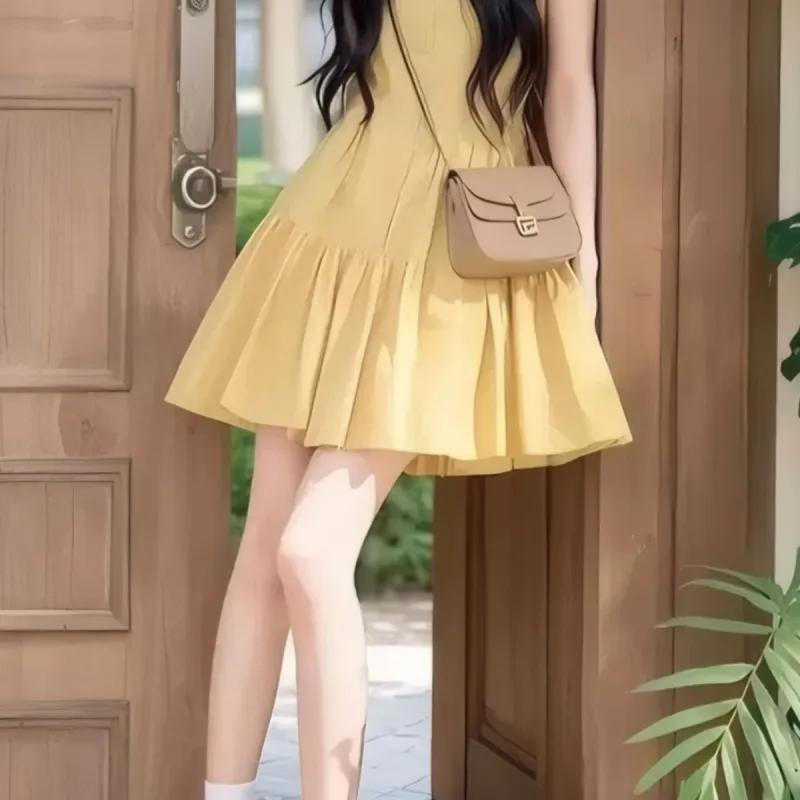 GOSO Sleeveless Dresses Women's Lemon-2
