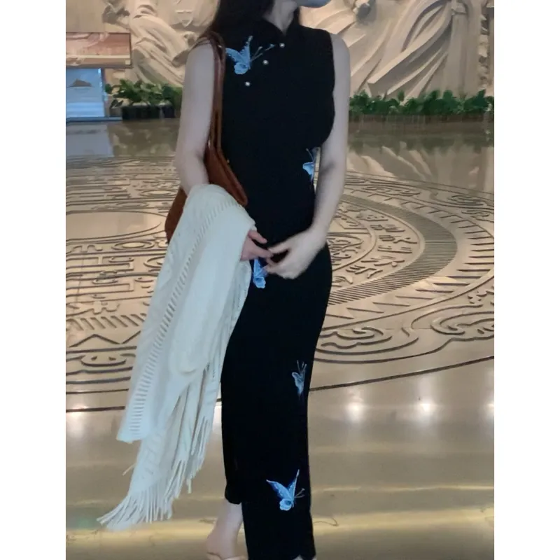 GOSO Sleeveless Dresses Women's Sleeveless Cheongsam-1