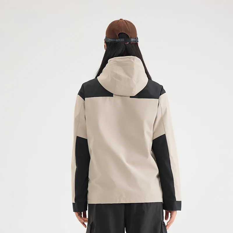 Yalu Water Resistant Windproof UV Protection Breathable Wear Resistant Warm Windbreaker Jacket Unisex Dark Khaki-4