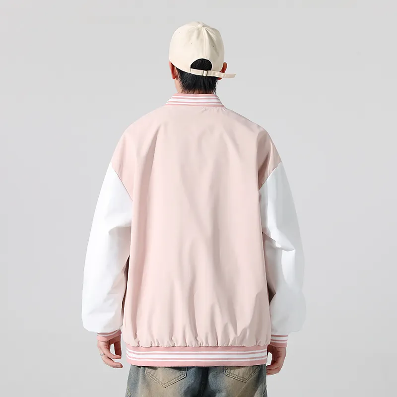 Yalu Jackets Coats Unisex Light Pink-4