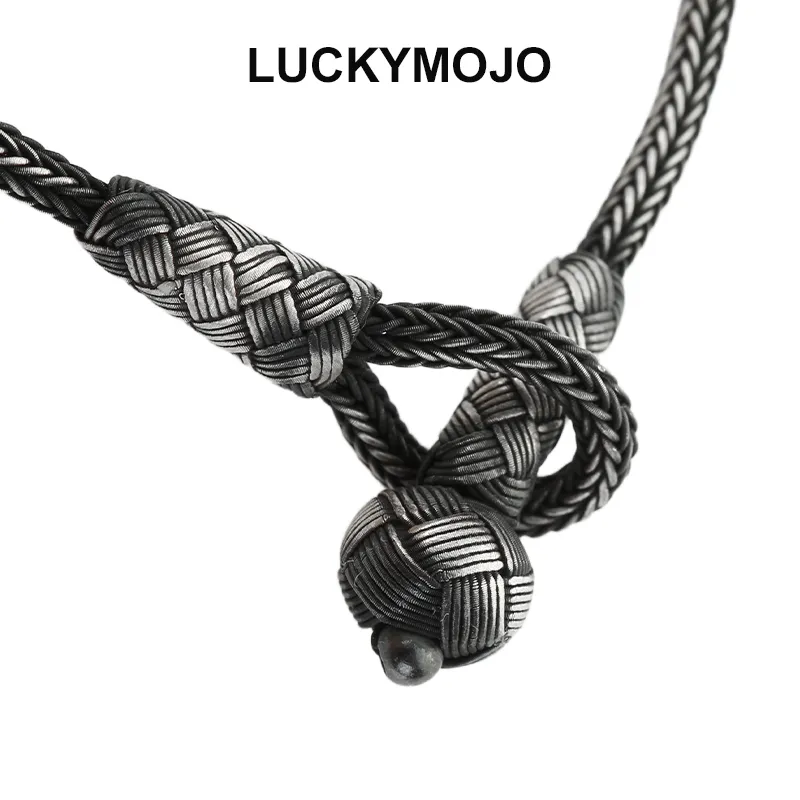 LUCKYMOJO S 990 Silver Pure Silver Bracelets Unisex-3