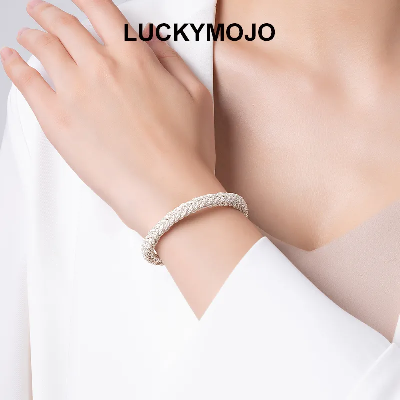 LUCKYMOJO Sterling Silver Bracelets Unisex-3