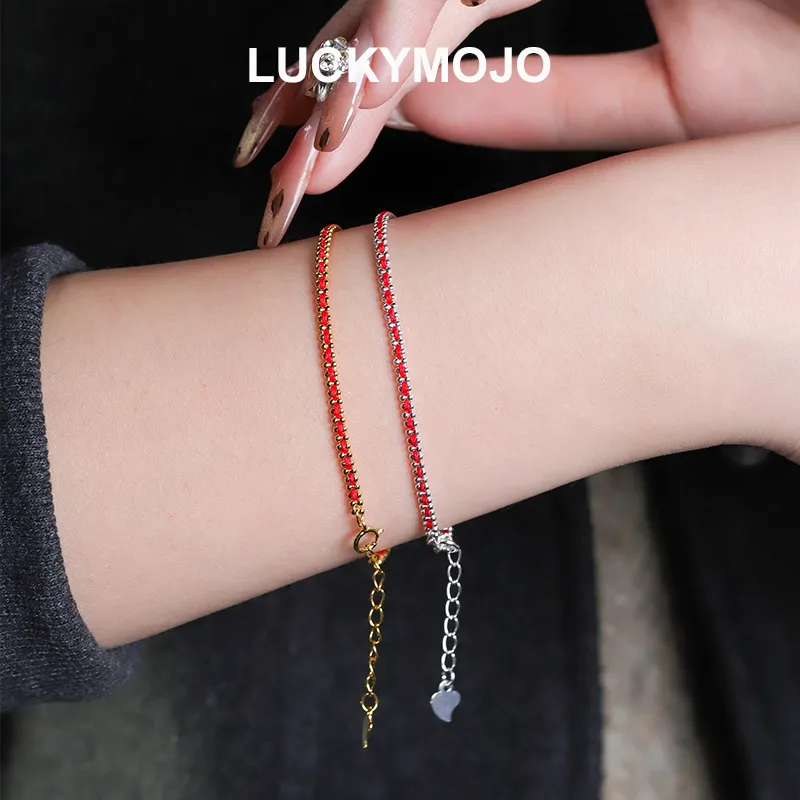 LUCKYMOJO S925 Silver plated Gold Bracelets Women's-4