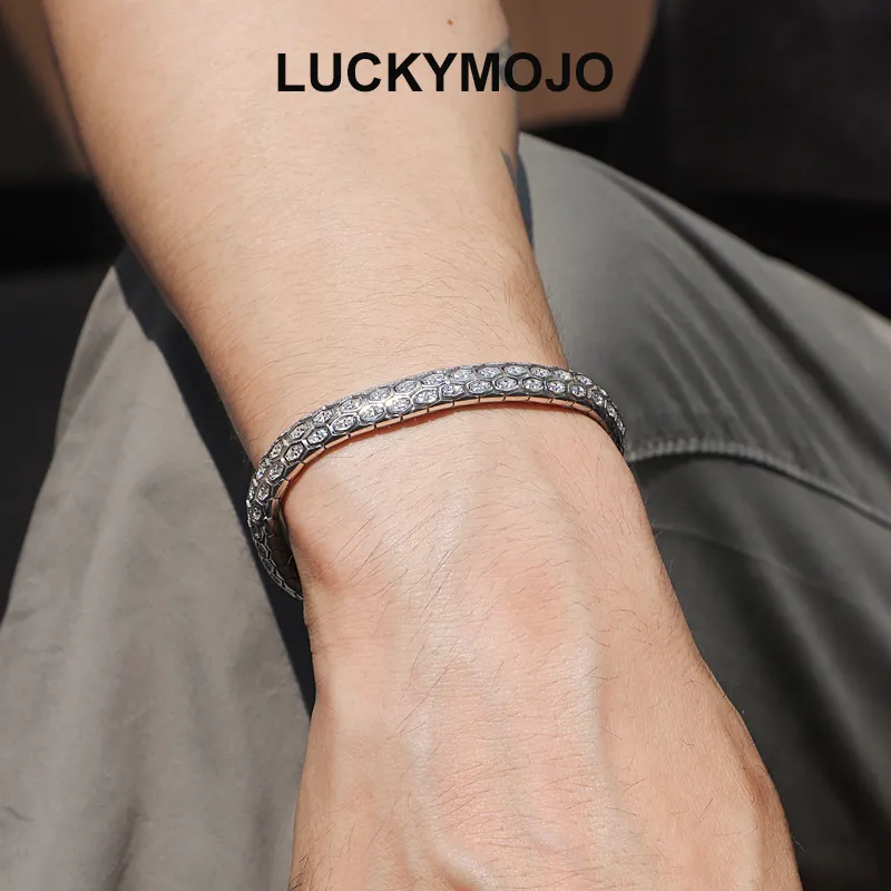 LUCKYMOJO S925 Silver Bracelets Unisex-13