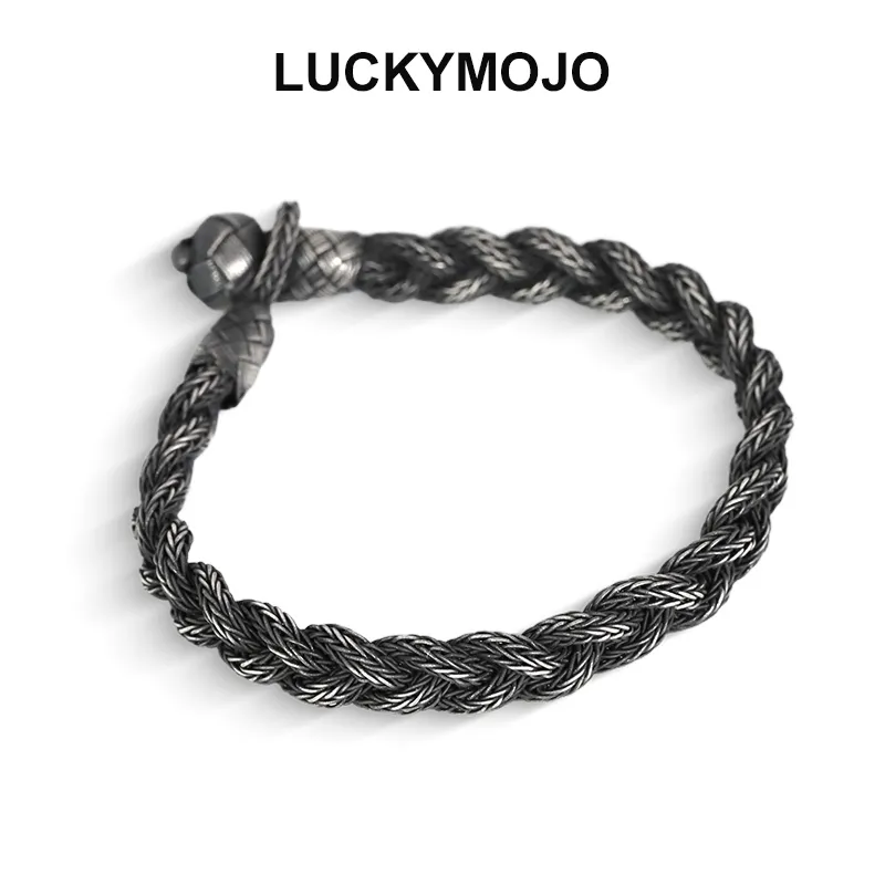LUCKYMOJO S990 Fine Silver Bracelets Unisex-1