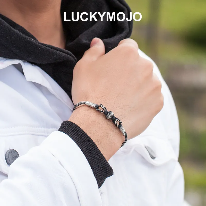 LUCKYMOJO S990 Fine Silver Bracelets Unisex-2