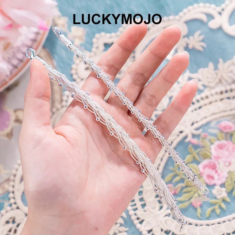 LUCKYMOJO 990 Fine Silver Bracelets Women's-4