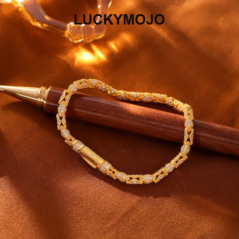 LUCKYMOJO S925 Silver Bracelets Unisex-4